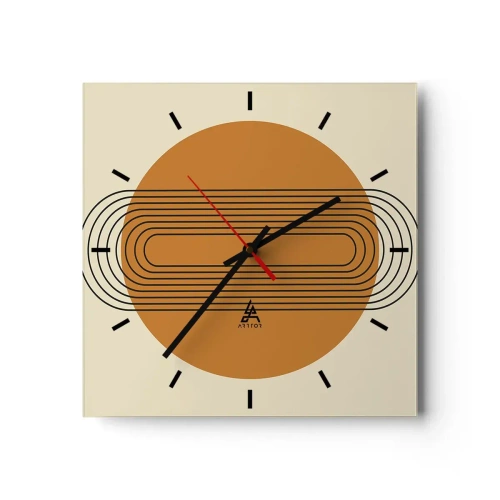 Wanduhr - Glasuhr - Perfekter Plan - 40x40 cm
