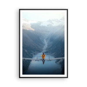 Poster in einem schwarzem Rahmen - Entzückt in der Schwebe - 70x100 cm