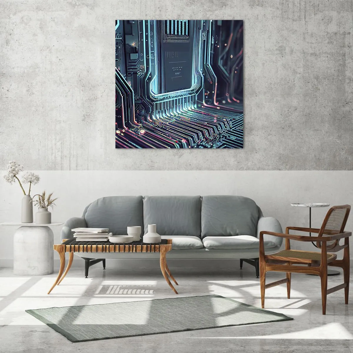 Glasbild - Bild auf glas - Ich denke nur… - 40x40 cm