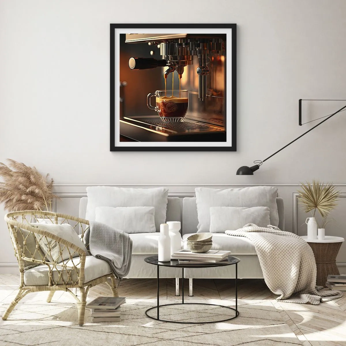 Poster in einem schwarzem Rahmen - Sinnliche Mischung - 30x30 cm