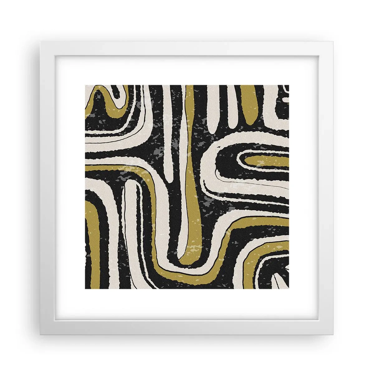 Poster in einem weißen Rahmen - Komposition: Straßen und Gassen - 30x30 cm