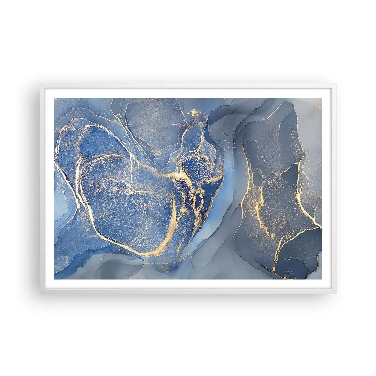 Poster in einem weißen Rahmen - Goldstaub - 100x70 cm