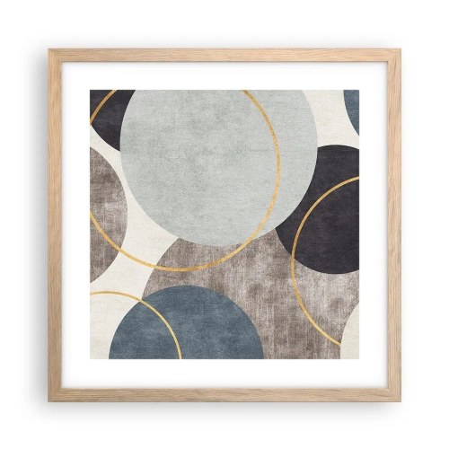 Poster in einem Rahmen aus heller Eiche - Rad für Rad - 40x40 cm