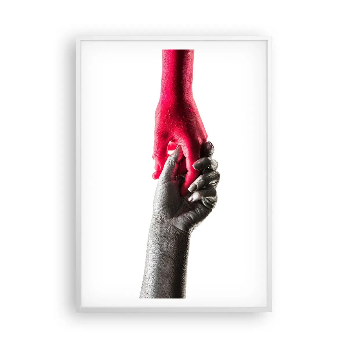 Poster in einem weißen Rahmen - Gemeinsam, obwohl anders - 70x100 cm