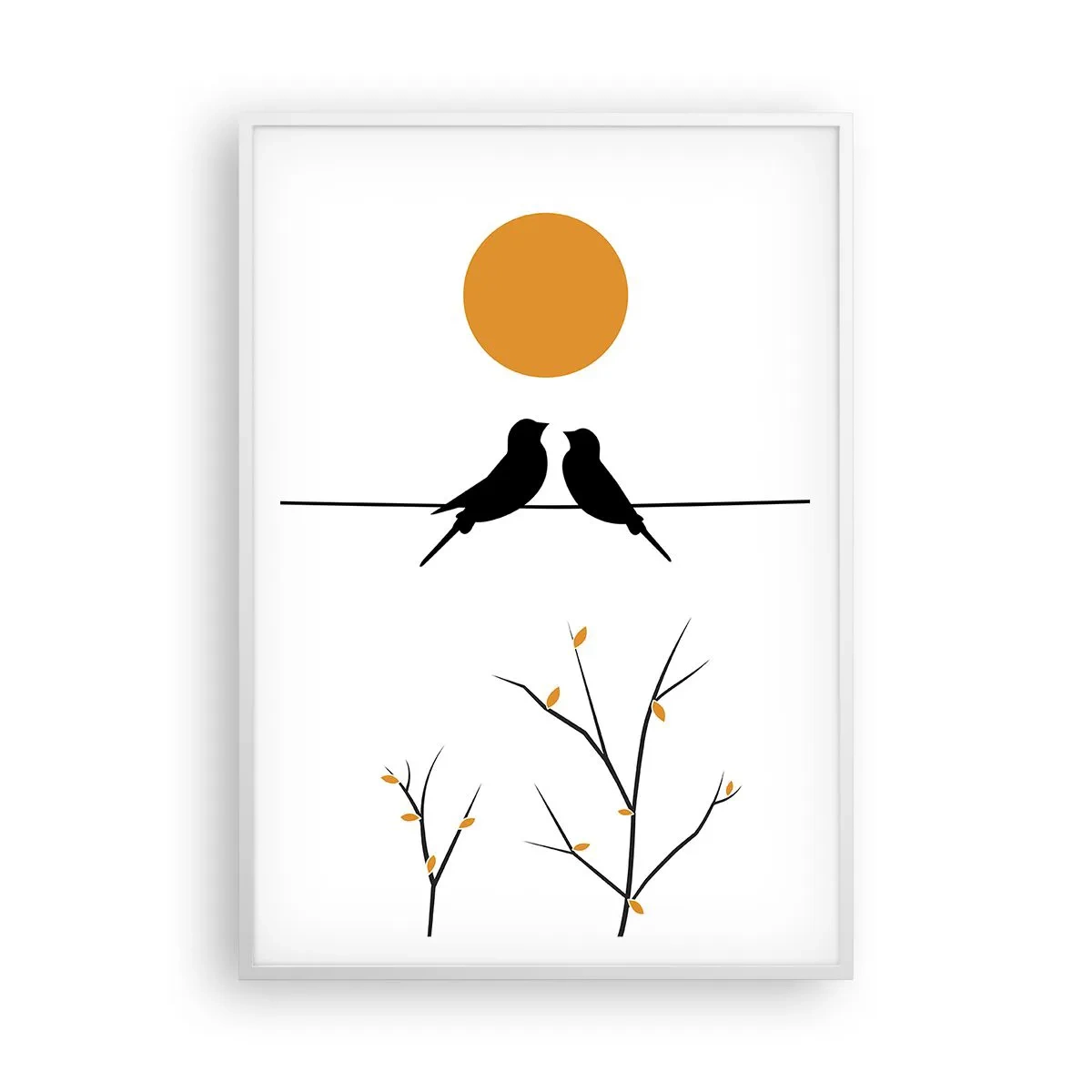 Poster in einem weißen Rahmen - Abend der Nachtigallen - 70x100 cm