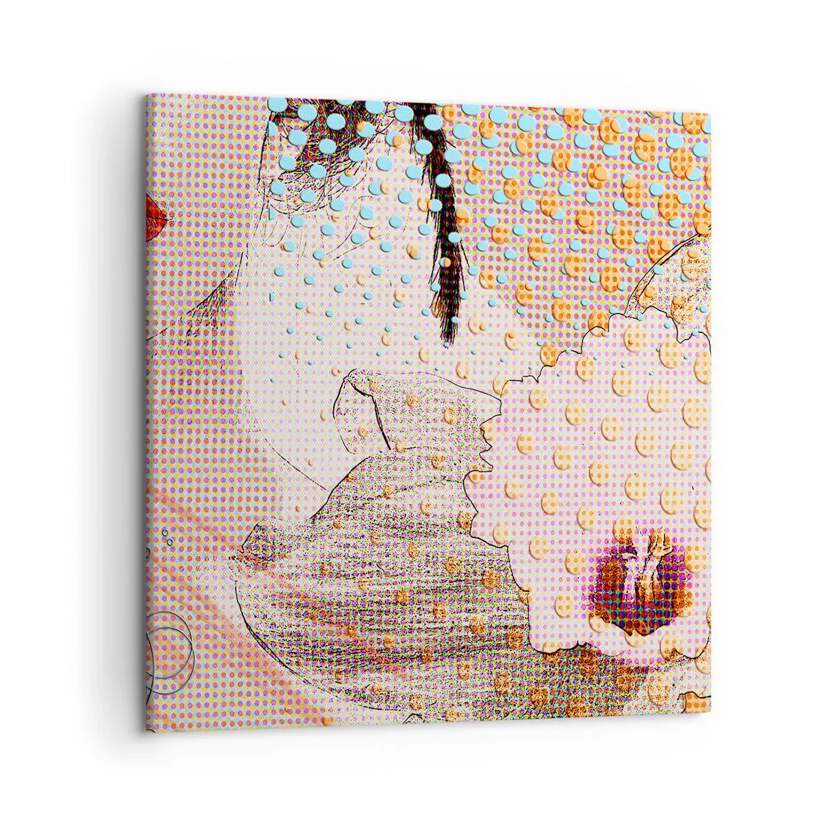 Bild auf Leinwand - Leinwandbild - Comic-Heldin - 50x50 cm
