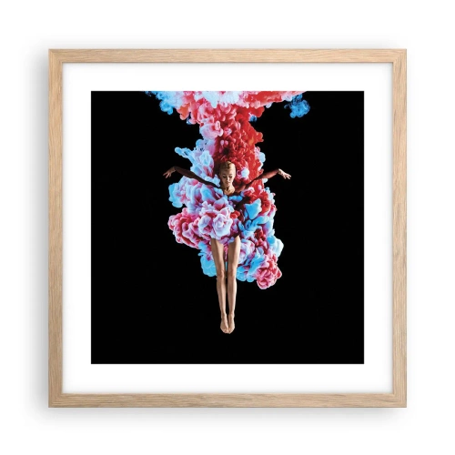 Poster in einem Rahmen aus heller Eiche - In voller Blüte - 40x40 cm