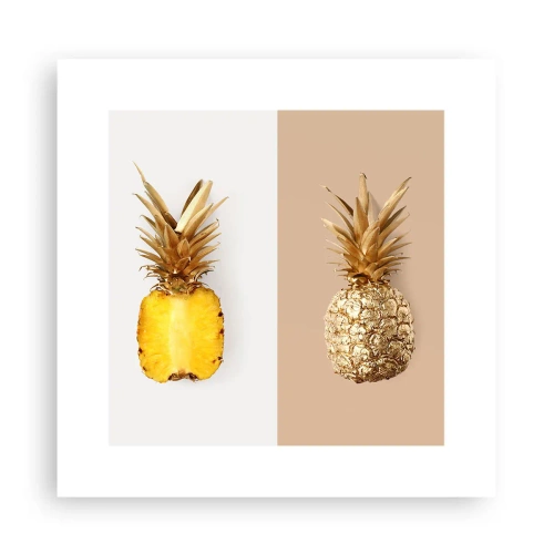 Poster - Ananas für uns - 30x30 cm