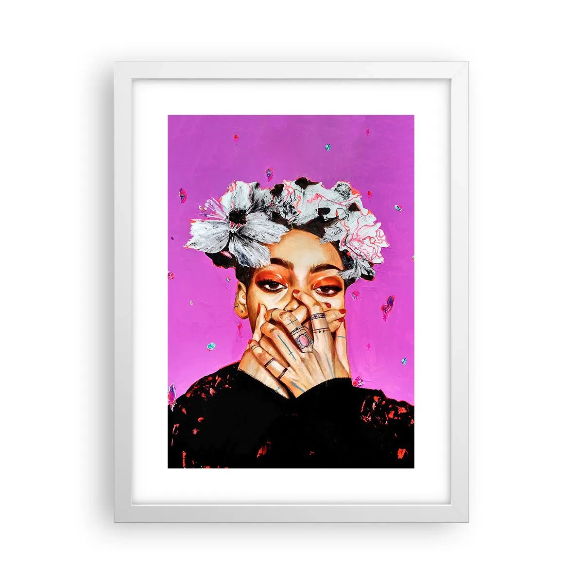 Poster in einem weißen Rahmen - Bisschen verrückt - 30x40 cm