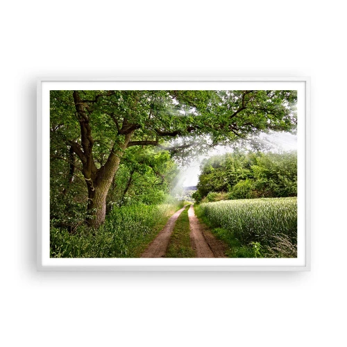 Poster in einem weißen Rahmen - Et in Arcadia ego - 100x70 cm