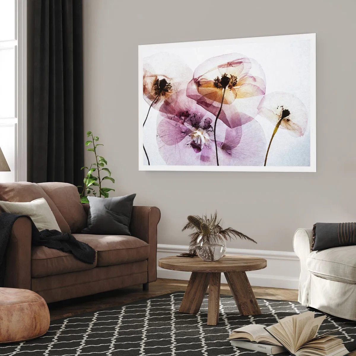 Poster - Transparente Körperblumen - 50x40 cm