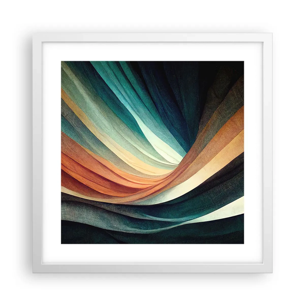 Poster in einem weißen Rahmen - Aus Farben gewebt - 40x40 cm