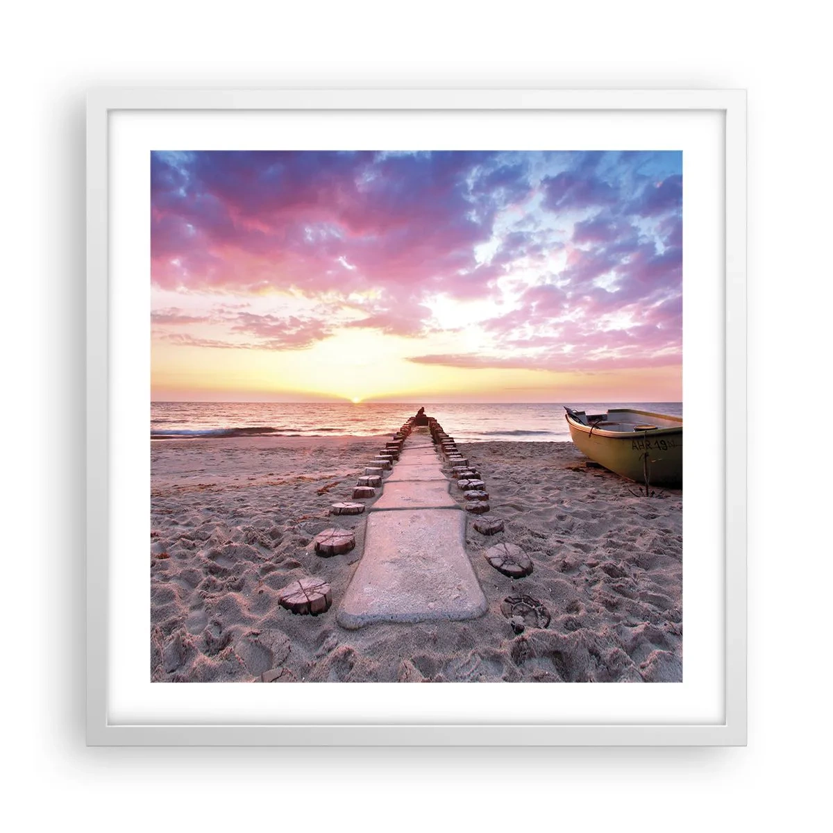 Poster in einem weißen Rahmen - Ein Moment tiefer Erfahrung - 50x50 cm