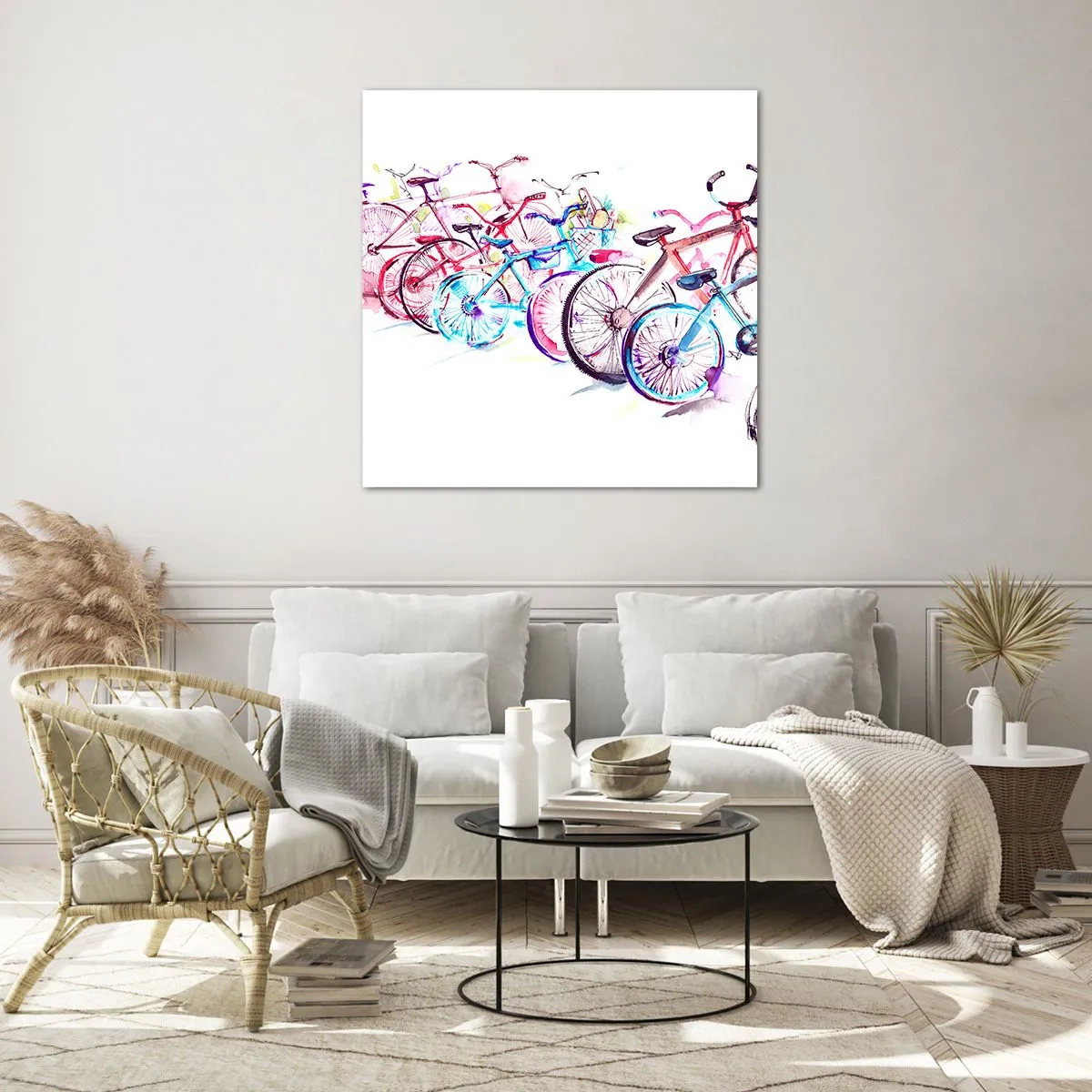 Glasbild - Bild auf glas - Kongress des Antimoto-Clubs - 70x70 cm