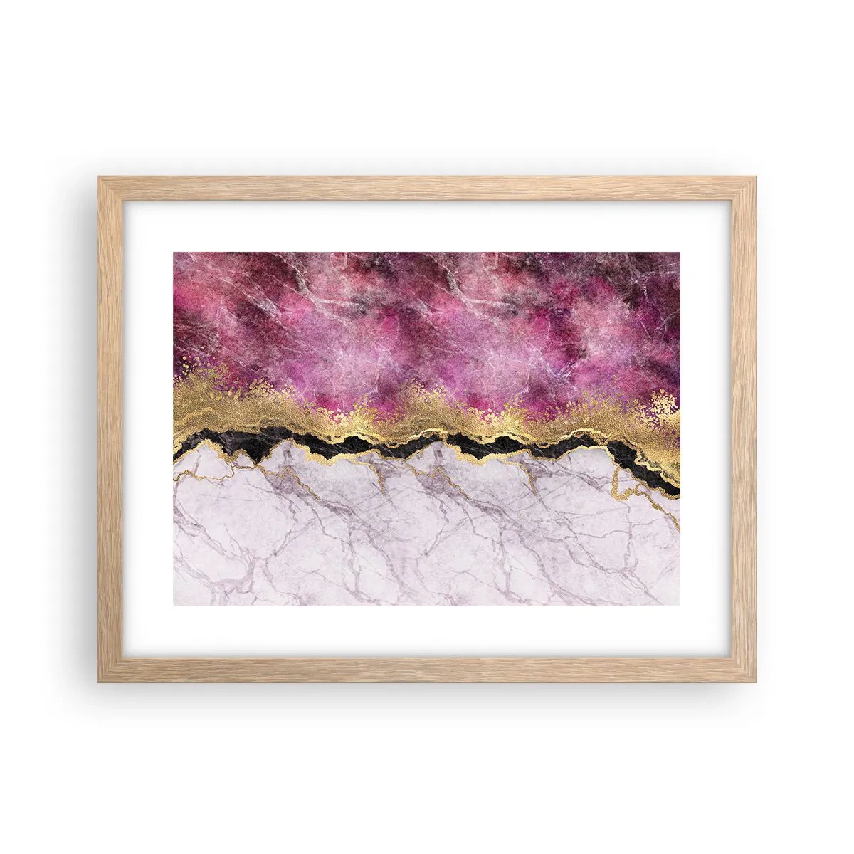 Poster in einem Rahmen aus heller Eiche - An der Grenze - 40x30 cm