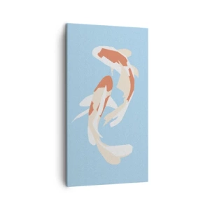 Bild auf Leinwand - Leinwandbild - Spontanes Synchronschwimmen - 45x80 cm