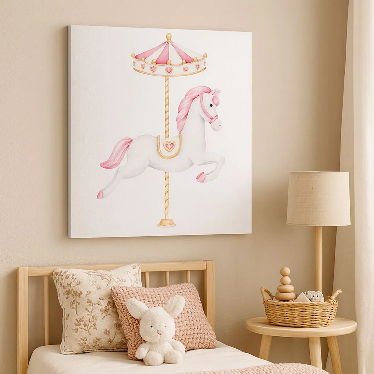 Bild auf Leinwand - Leinwandbild - Er legte los - 30x30 cm