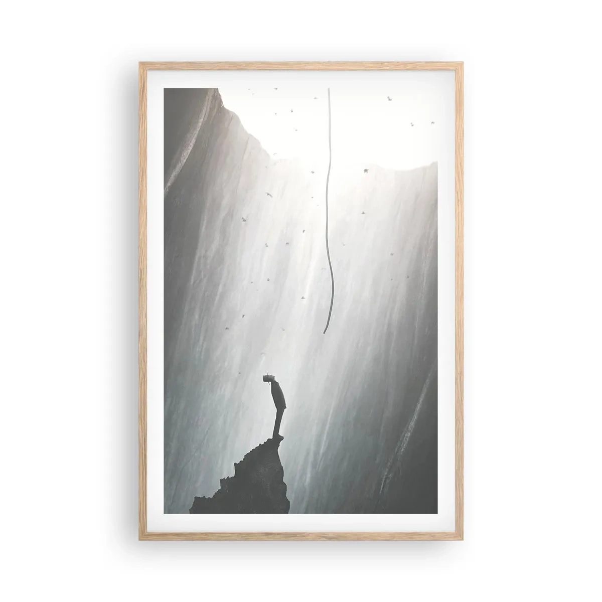 Poster in einem Rahmen aus heller Eiche - Es gibt immer einen Ausweg - 61x91 cm