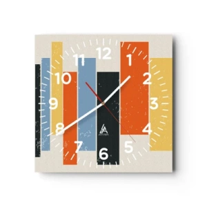Wanduhr - Glasuhr - Musiknotation - 30x30 cm