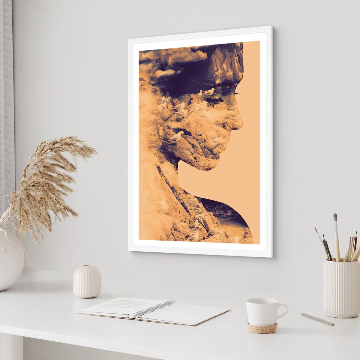 Poster in einem weißen Rahmen - Von Natur aus schön - 50x70 cm