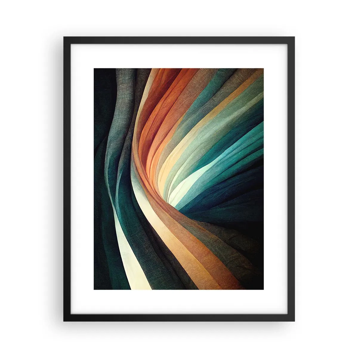 Poster in einem schwarzem Rahmen - Aus Farben gewebt - 40x50 cm
