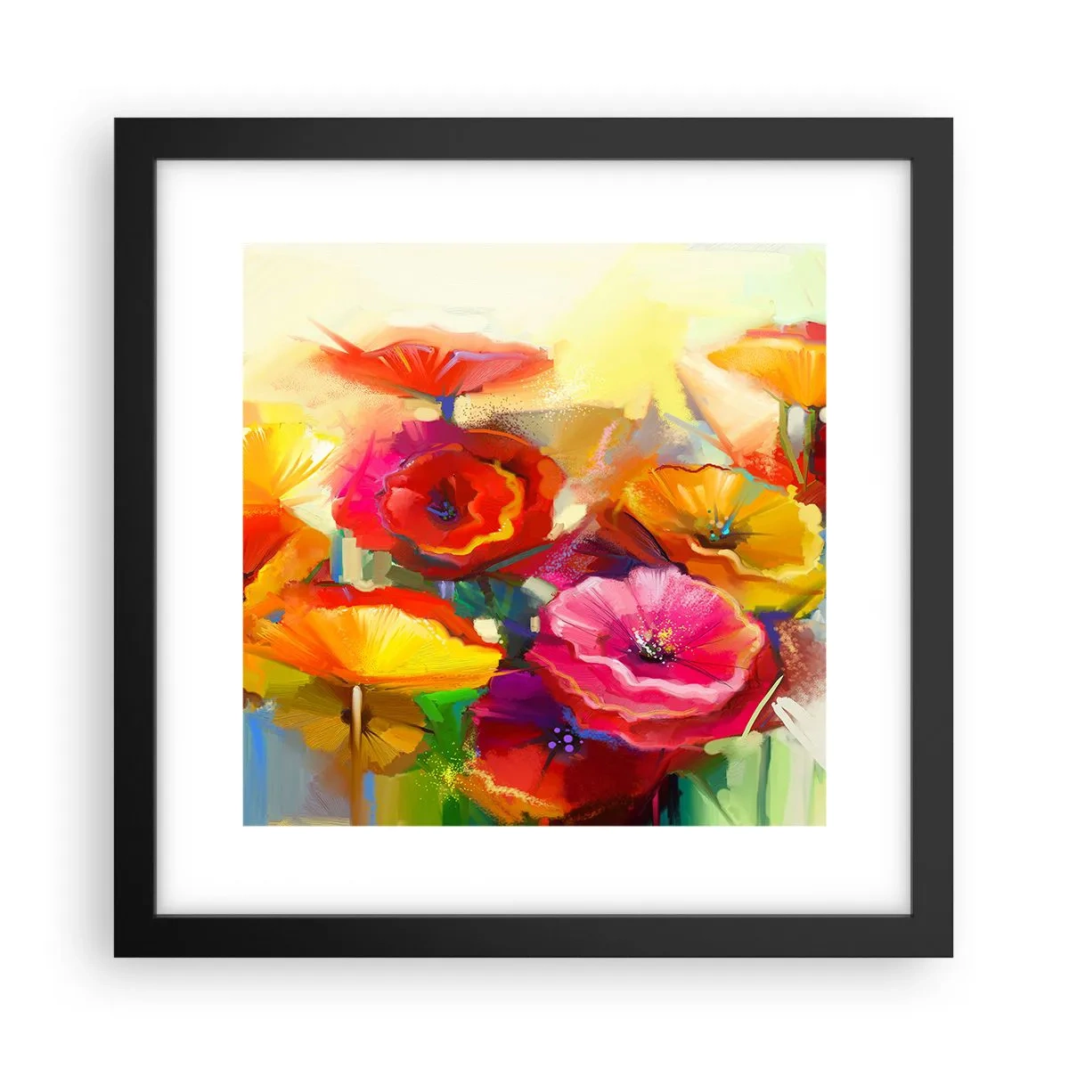 Poster in einem schwarzem Rahmen - Nicht nur rot - 30x30 cm