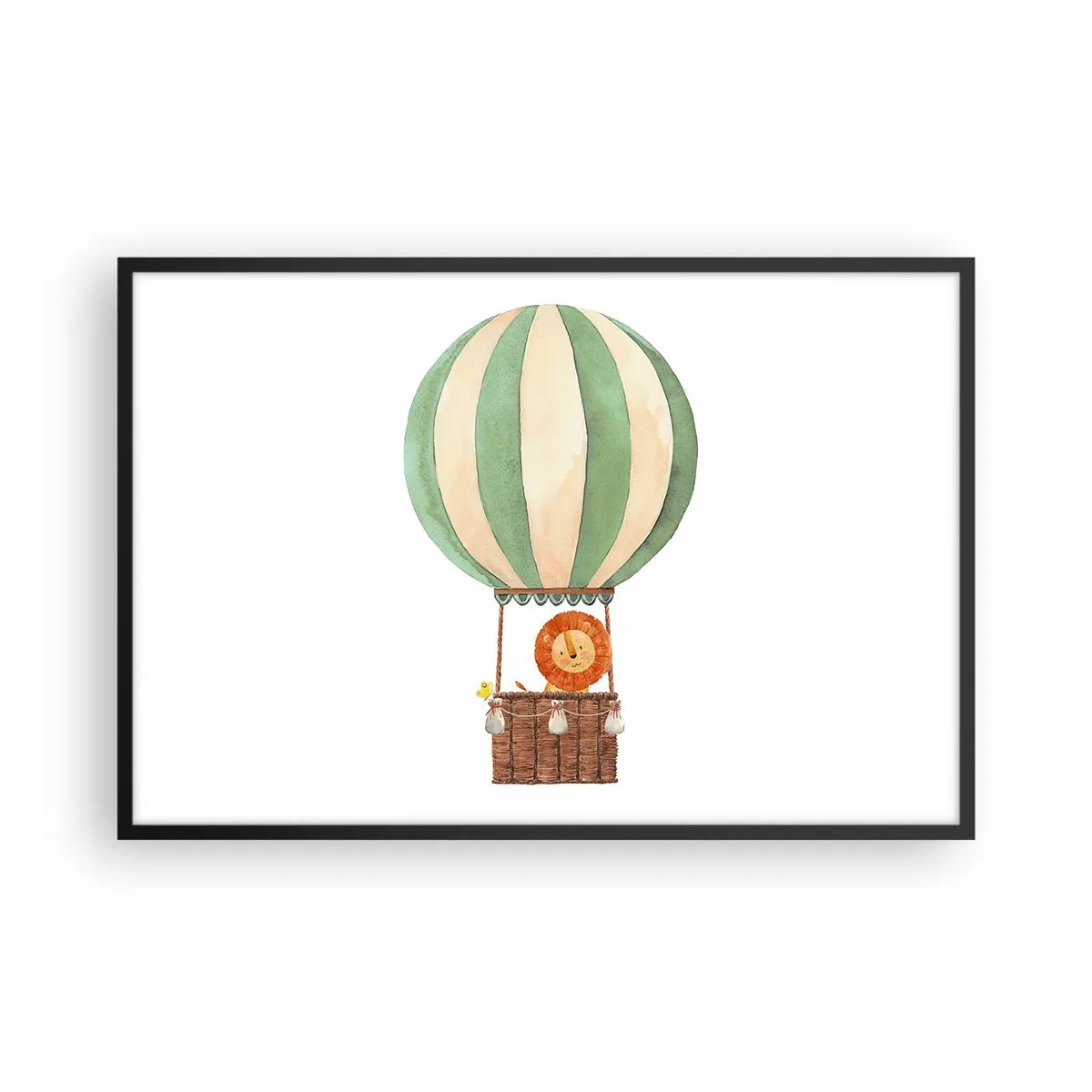 Poster in einem schwarzem Rahmen - Leons Reisen - 91x61 cm