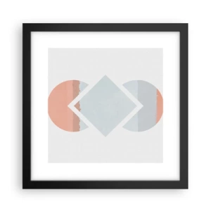 Poster in einem schwarzem Rahmen - Die Situation ist klar - 30x30 cm