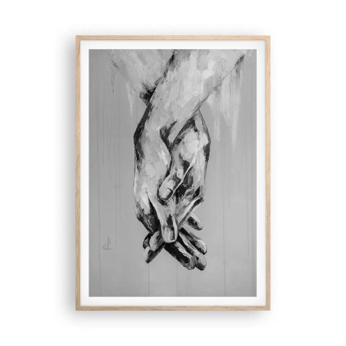 Poster in einem Rahmen aus heller Eiche - Anfang… - 70x100 cm