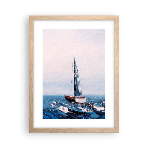 Poster in einem Rahmen aus heller Eiche - Bruderschaft des Windes - 30x40 cm