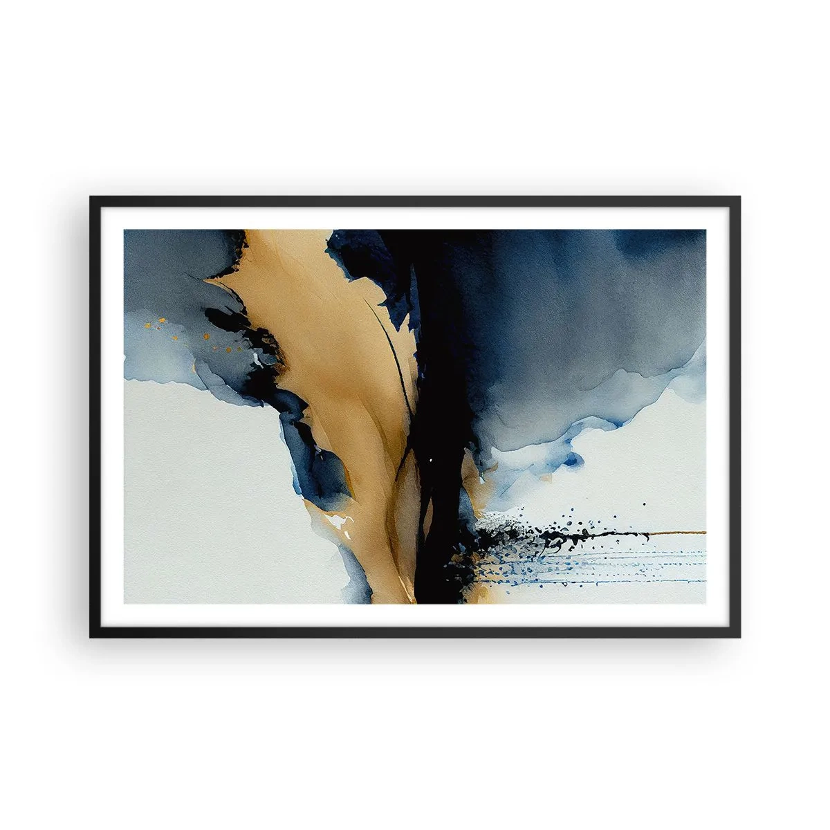 Poster in einem schwarzem Rahmen - Hinter dem Vorhang - 91x61 cm