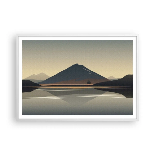 Poster in einem weißen Rahmen - Spiegelreflexion - 100x70 cm