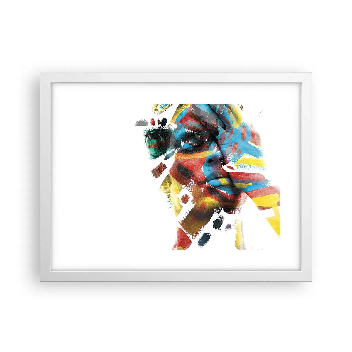 Poster in einem weißen Rahmen - Eine bunte Persönlichkeit - 40x30 cm