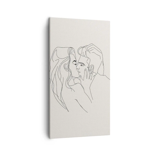 Bild auf Leinwand - Leinwandbild - Verstrickt im Gefühl - 45x80 cm