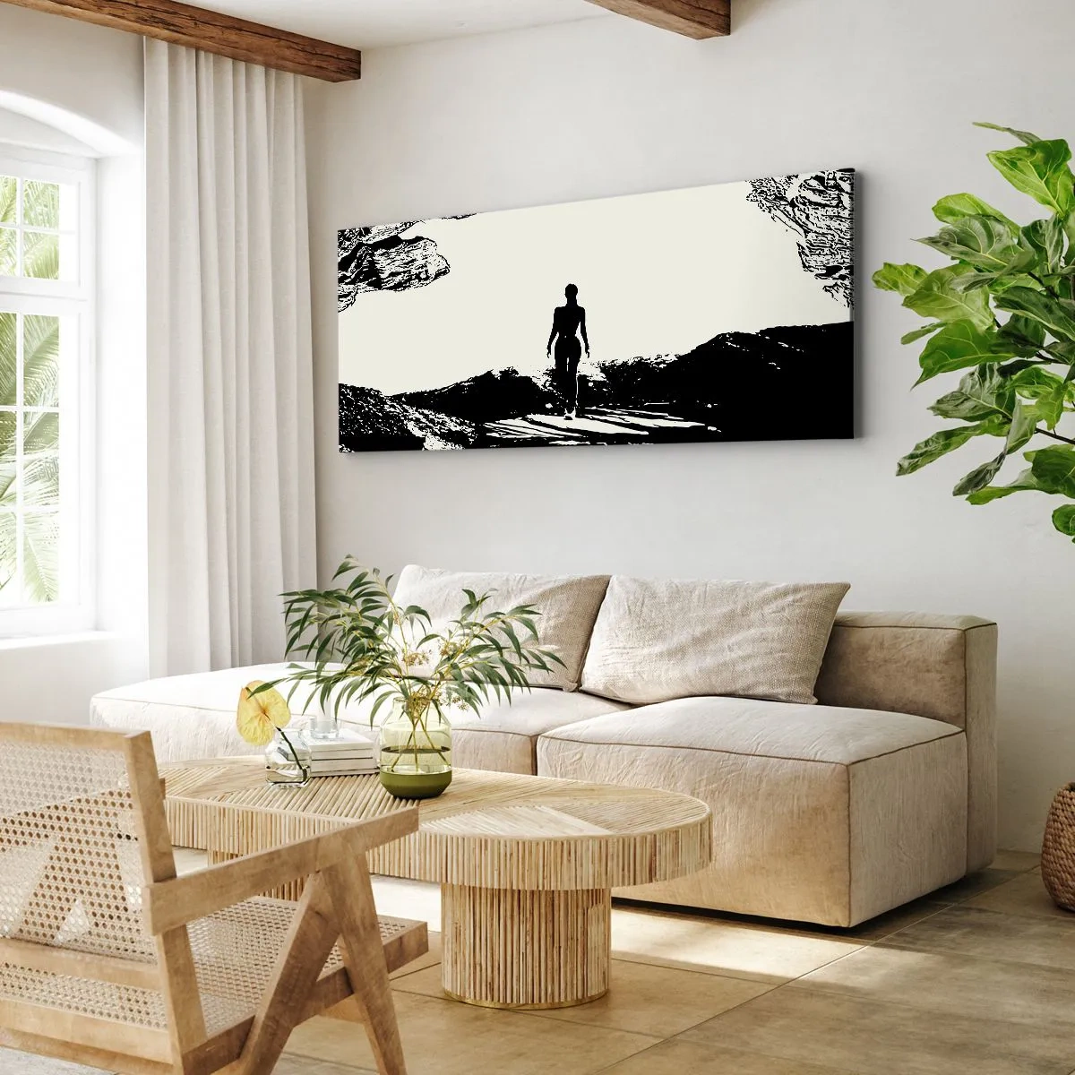 Bild auf Leinwand - Leinwandbild - Neuer Blick - 90x30 cm