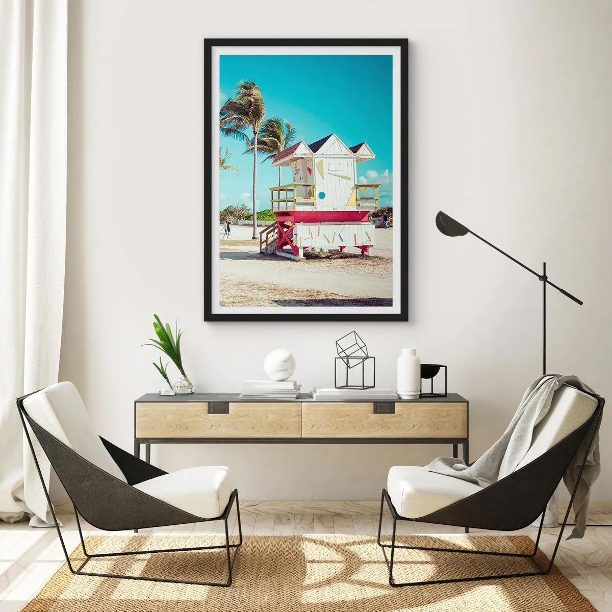 Poster in einem schwarzem Rahmen - Dir steht ein schöner Tag bevor - 40x50 cm
