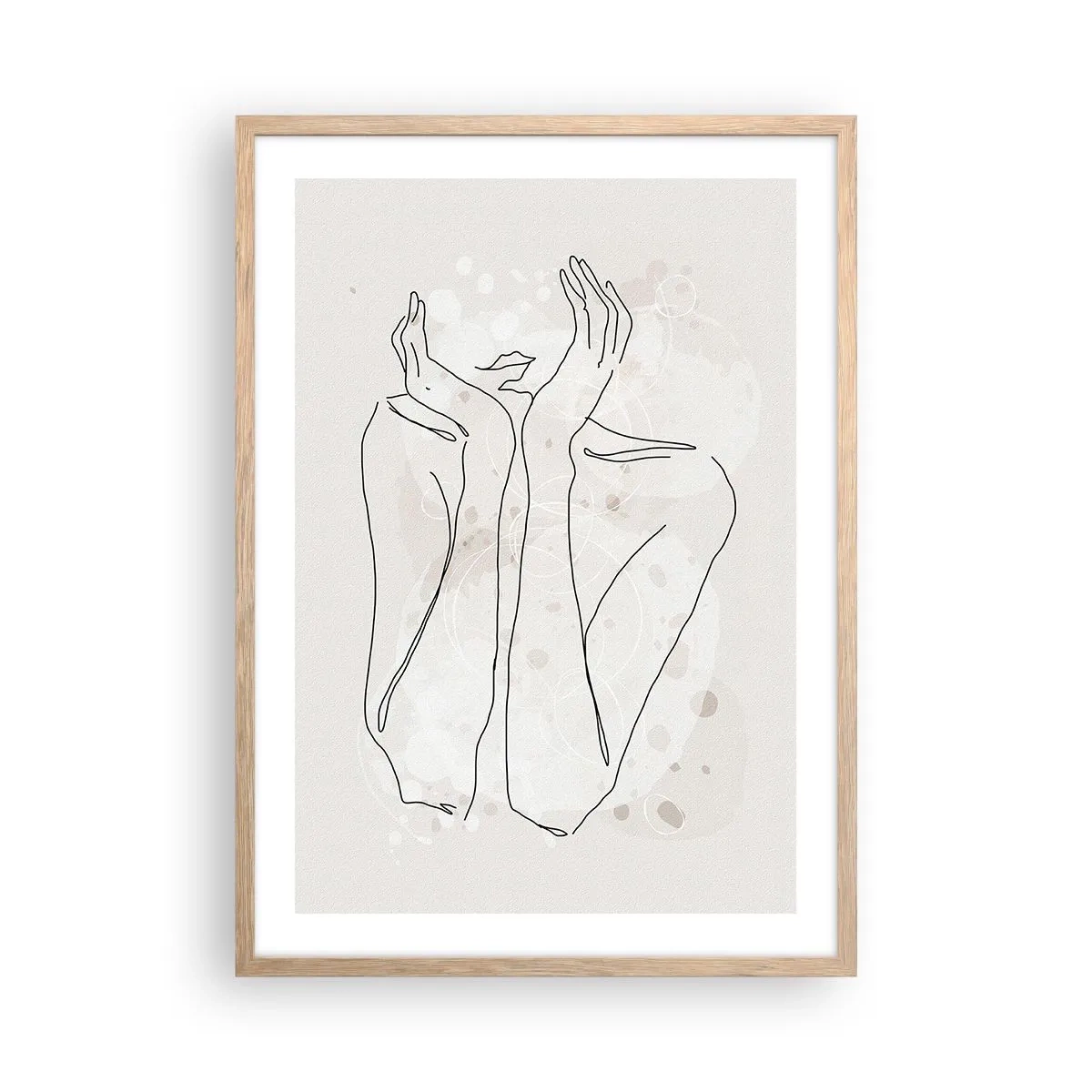 Poster in einem Rahmen aus heller Eiche - Ein träumerischer Moment - 50x70 cm