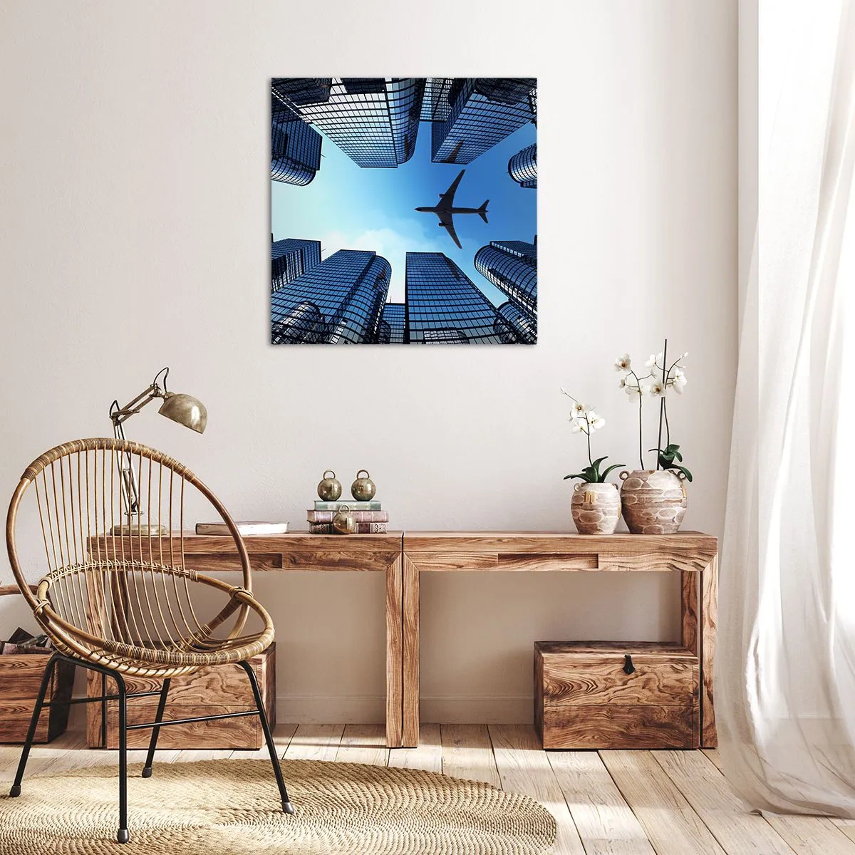 Bild auf Leinwand - Leinwandbild - Der Blick aus der Glasschlucht - 70x70 cm