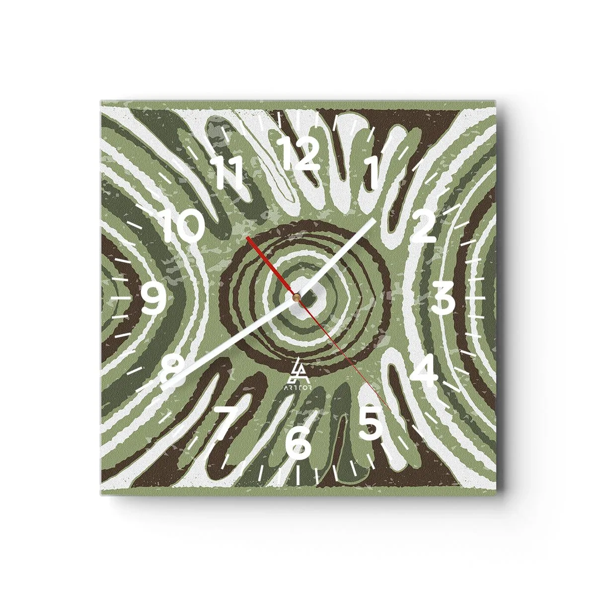 Wanduhr - Glasuhr - Explosion von Emotionen - 30x30 cm