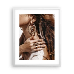 Poster in einem weißen Rahmen - Königin des wilden Strandes - 40x50 cm