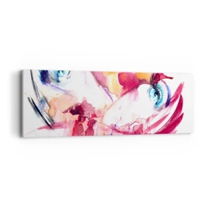 Bild auf Leinwand - Leinwandbild - Die Welt gedeiht in der Nähe - 90x30 cm