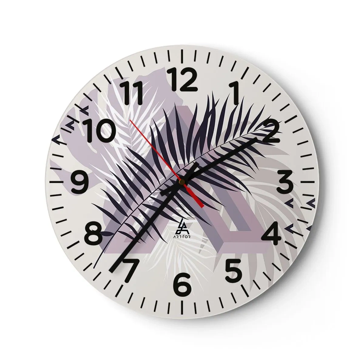 Wanduhr - Glasuhr - Der Schatten des Schattens - 40x40 cm