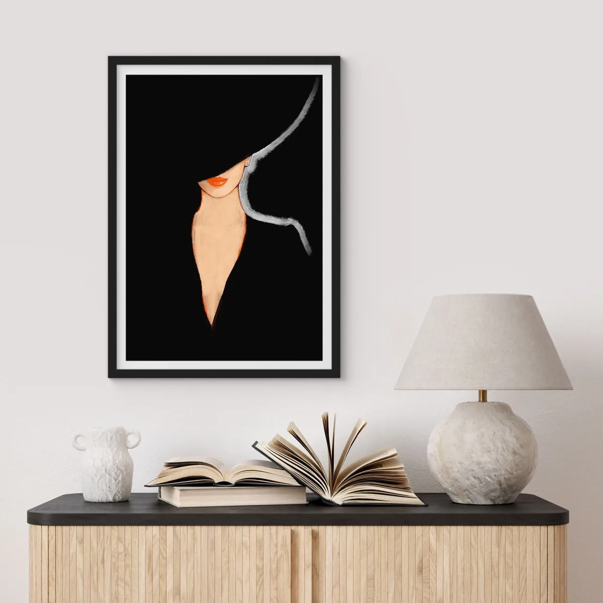 Poster in einem schwarzem Rahmen - Eleganz und Stil - 40x50 cm