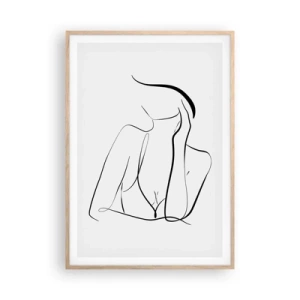 Poster in einem Rahmen aus heller Eiche - Auf der Traumwelle - 70x100 cm