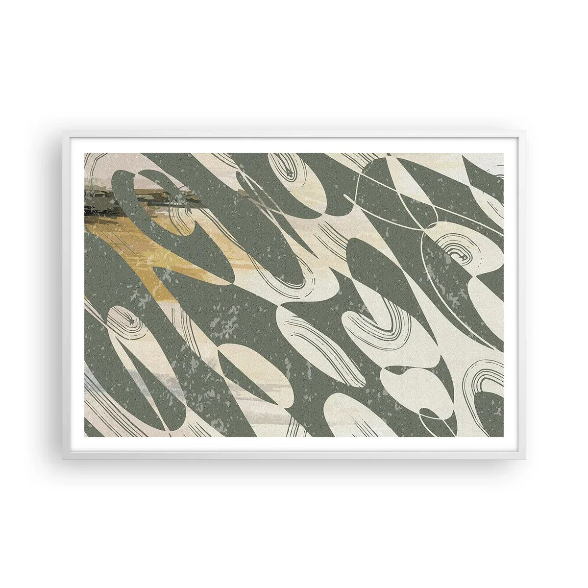 Poster in einem weißen Rahmen - Rhythmische Abstraktion - 100x70 cm