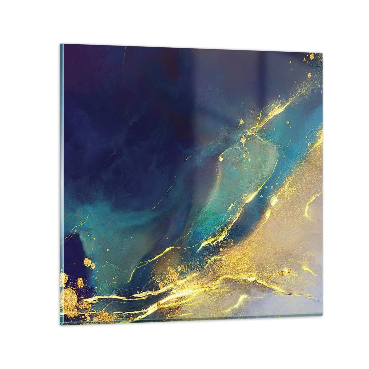 Glasbild - Bild auf glas - Der goldene Teich - 50x50 cm