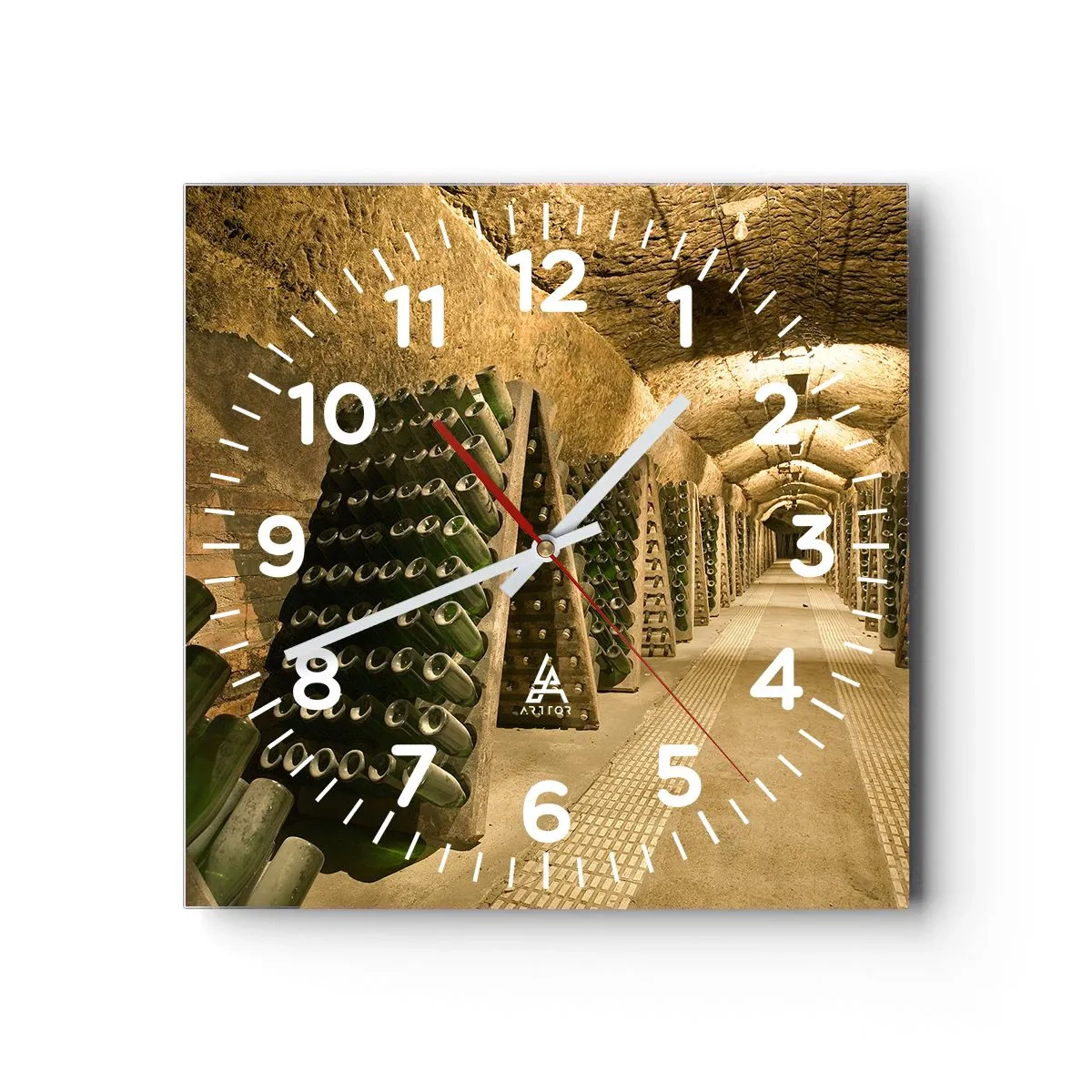 Wanduhr - Glasuhr - Die Geburt des Geschmacks - 40x40 cm