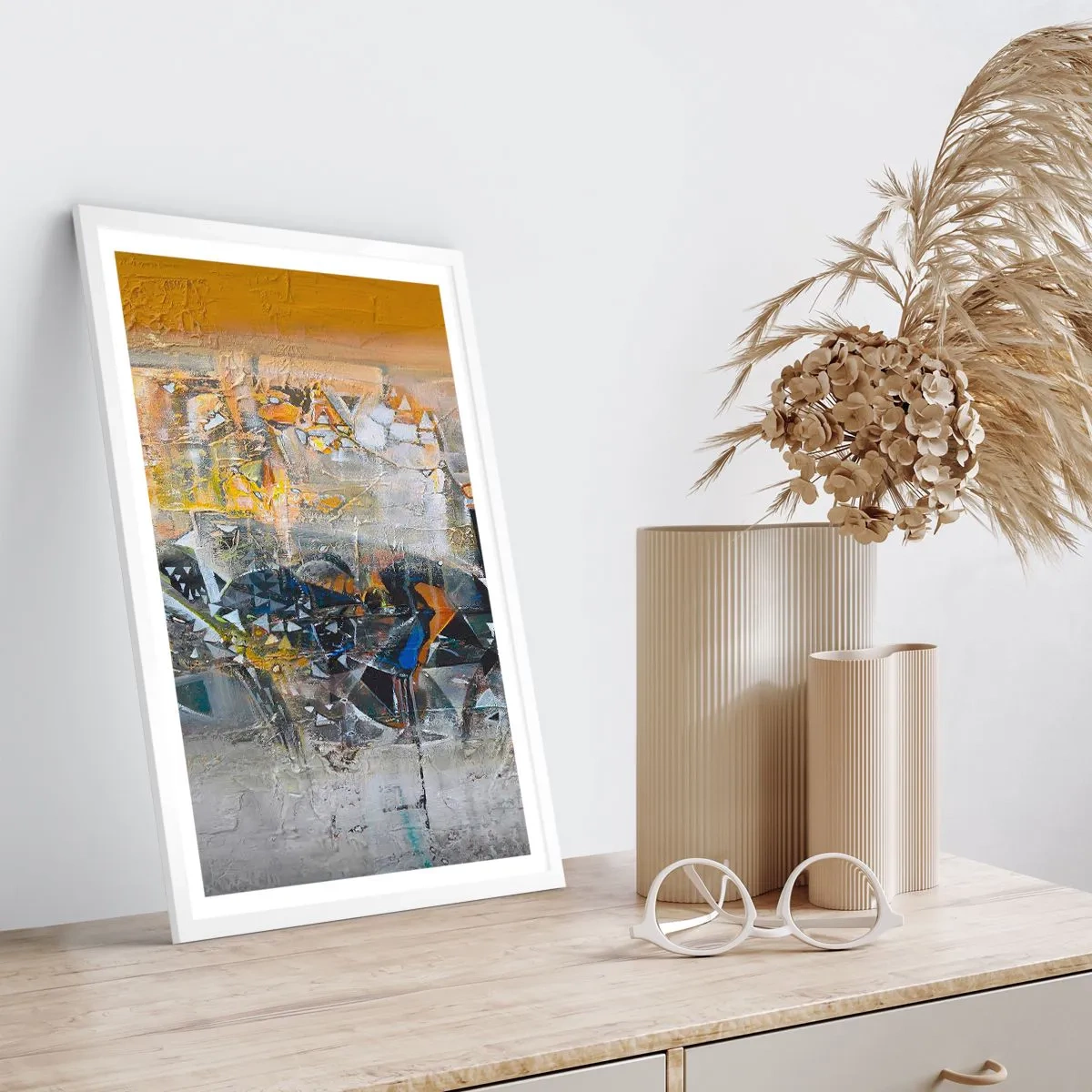 Poster in einem weißen Rahmen - Alles wird gut - 40x50 cm