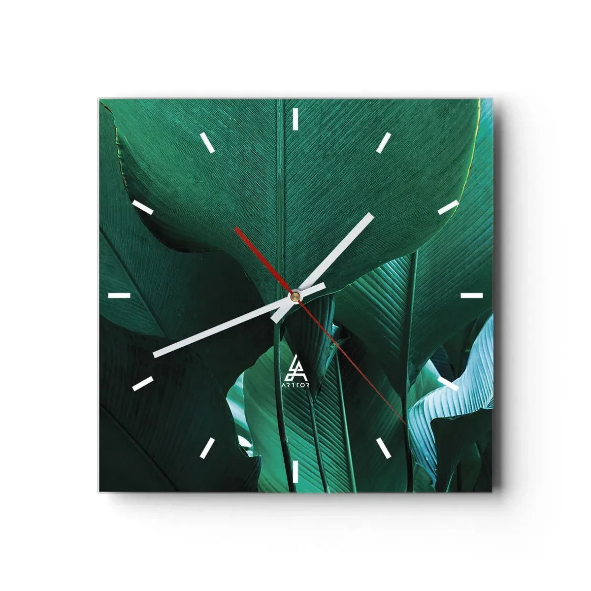 Wanduhr - Glasuhr - Dem Licht zugewandt - 40x40 cm