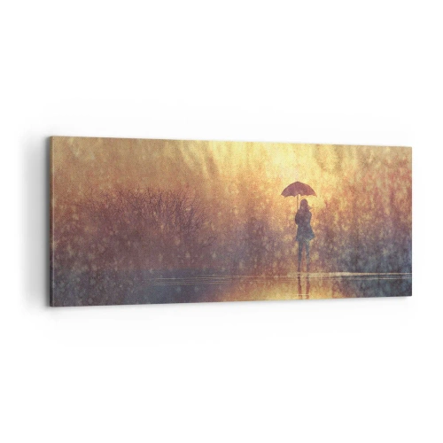 Bild auf Leinwand - Leinwandbild - Ich habe das Gefühl, dass mich jemand ansieht - 100x40 cm